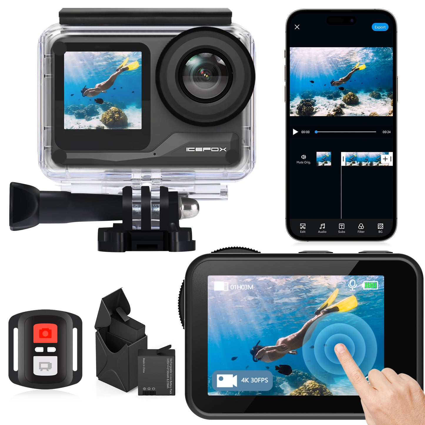 ICEFOX i7 Action Camera 4K